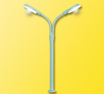 Gatlykta dubbel LED vit