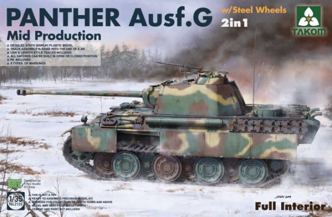WWII German Panther Ausf.G, 2IN1 kit 1/35