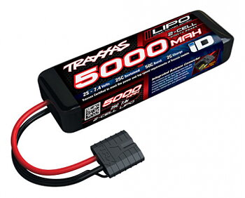 Li-Po Batteri 2S 7,4V 5000mAh 25C iD-Kontakt (kort)