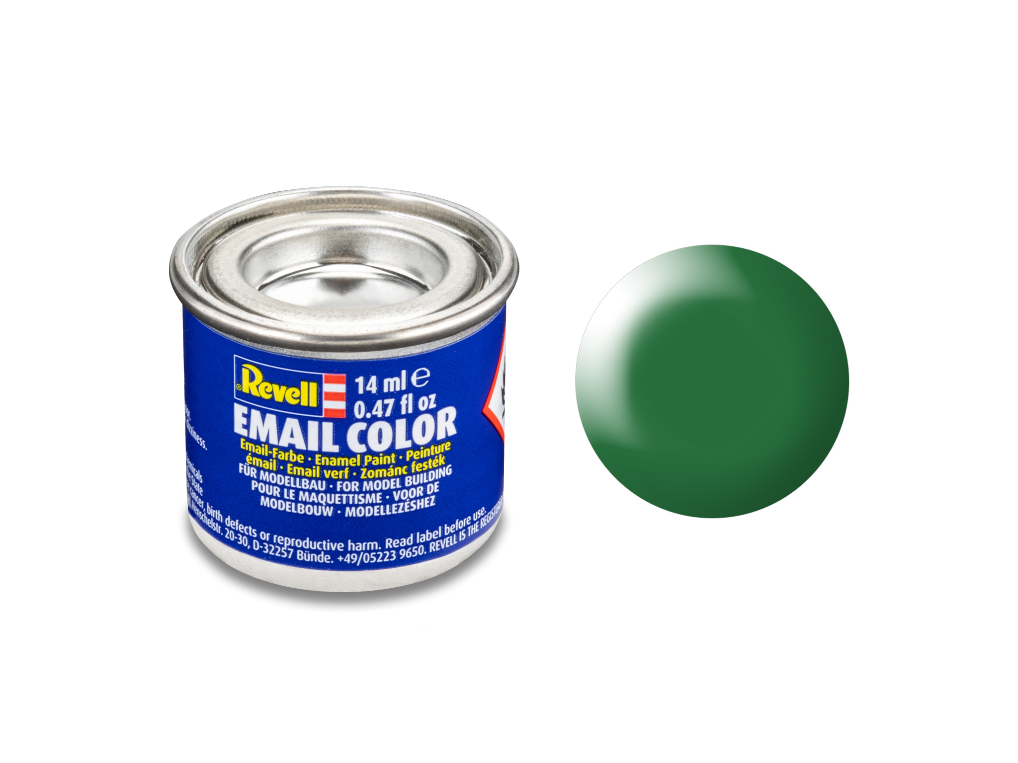 Emalj 14 ml. Bladgrön, halvmat