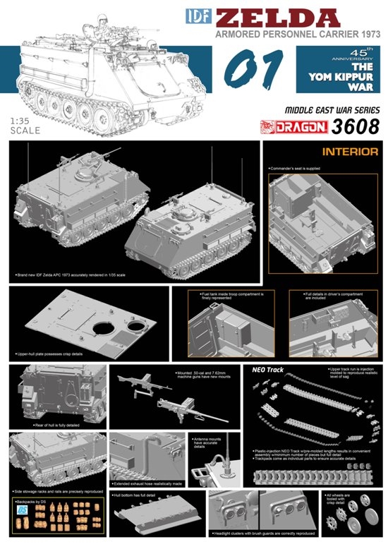 IDF M113 pansartrupptransportör Yom Kippur-kriget 1973, 1/35