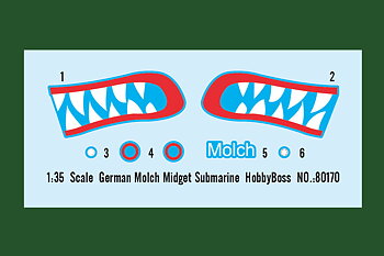 German Molch Midget Submarine, 1/35