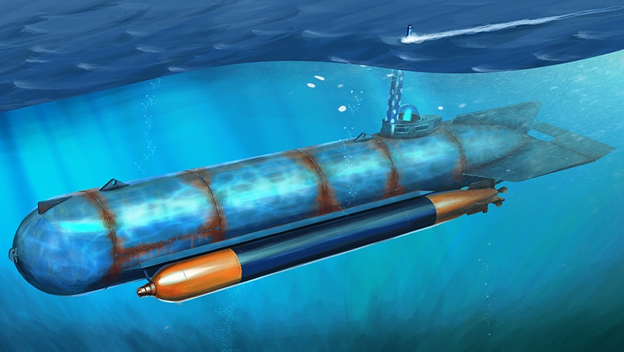 German Molch Midget Submarine, 1/35