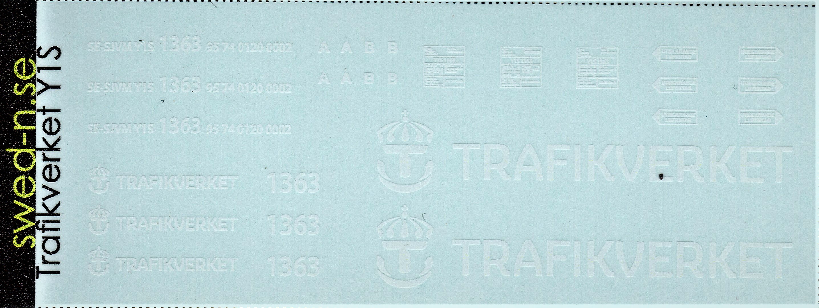 Dekalark Trafikverket Y1S