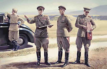 Soviet Staff Personnel 1943-1945, 4 figures 1/35