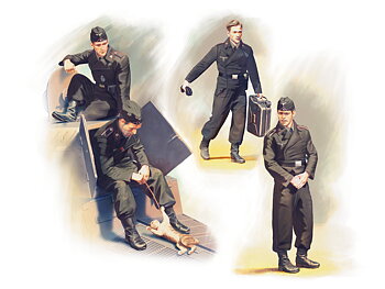 German Armoured Vehicle Crew 1941-1942, 4 figures 1/35