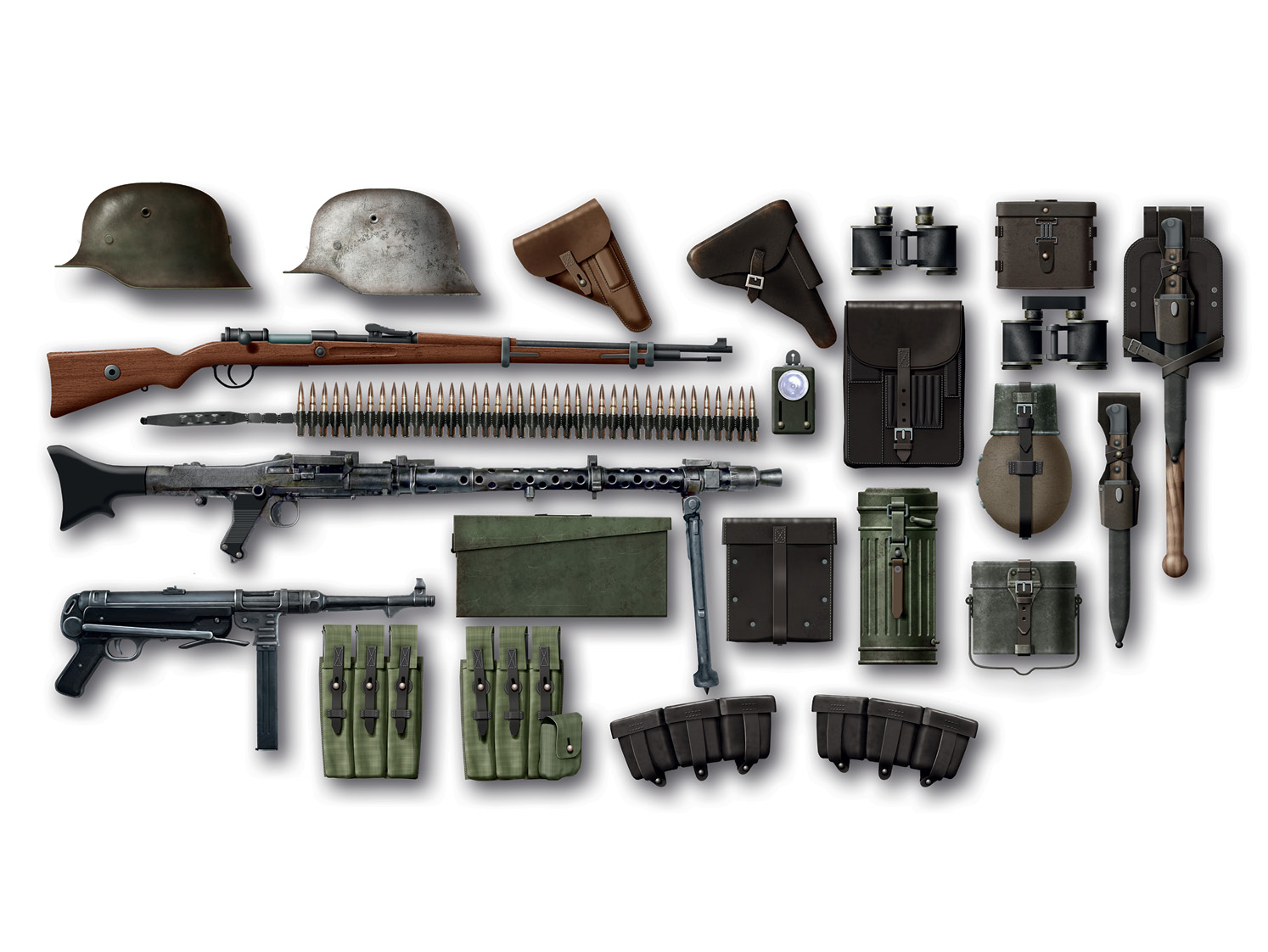 WWII German Infantry Weapons & Equipment 1/35