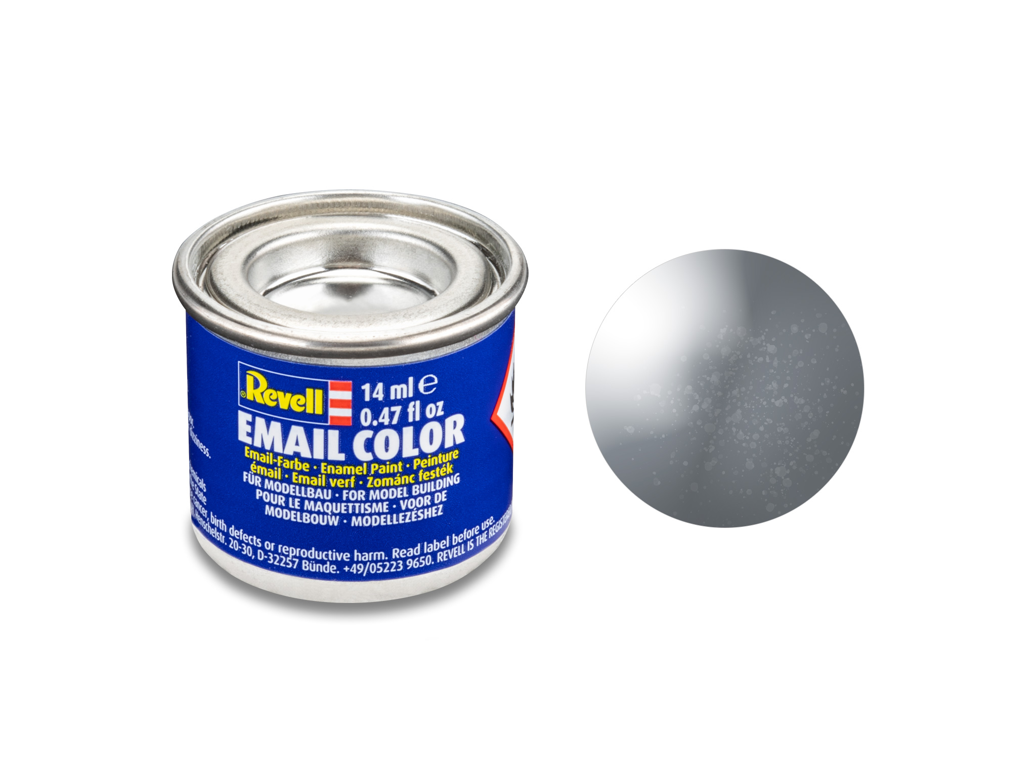 Emalj 14 ml. Stål, metallic