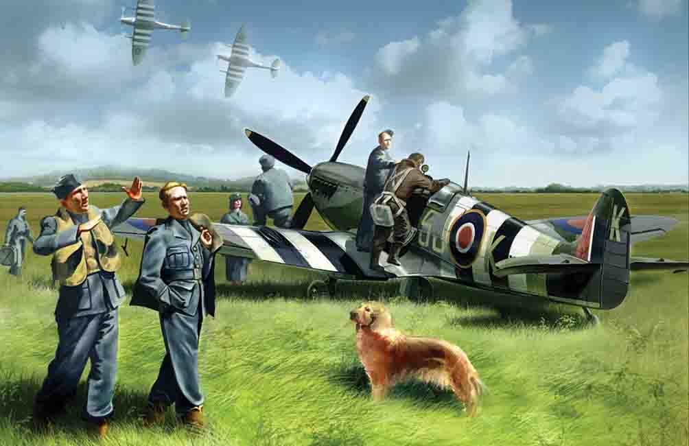 Spitfire Mk.IX w. RAF Pilots and Ground Personnel 1/48