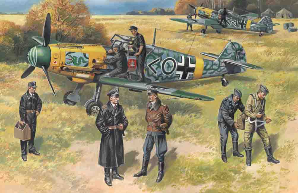 BF 109F-2 w. figures 1/48