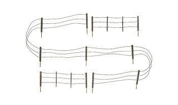 Taggtrådsstängsel med grindar, 67cm (H0)