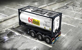 Trailer Tecnokar med 20ft tankcontainer, 1/24