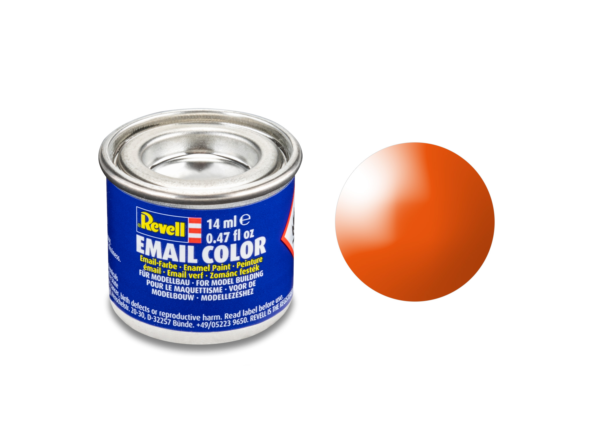 Emalj 14 ml. Orange, blank