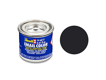 Enamel 14 ml. tar black, mat