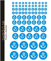 Swedish Post Office decals