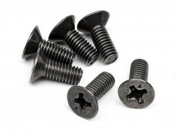 FLAT HEAD SCREW M3 X 8MM (6 PCS) PHILLIPS HEAD