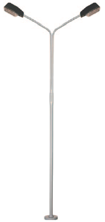 Gatlampa, dubbel, skala 0