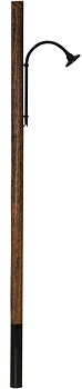Lampa på trästolpe 180mm