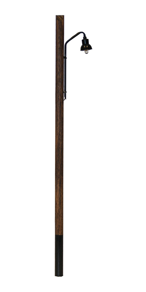 Lampa på trästolpe 180mm, skala 0