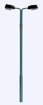 Bangårdslampa, dubbelarmad 145mm, skala 0