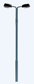 Bangårdslampa, dubbelarmad 145mm
