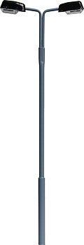 Bangårdslampa, dubbelarmad 145mm
