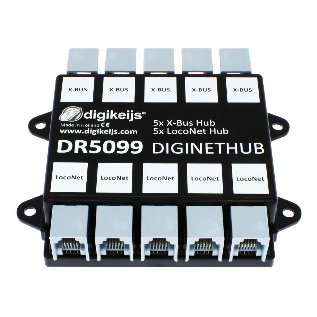 Diginethub - 5x X-Bus + 5x LocoNet Hub