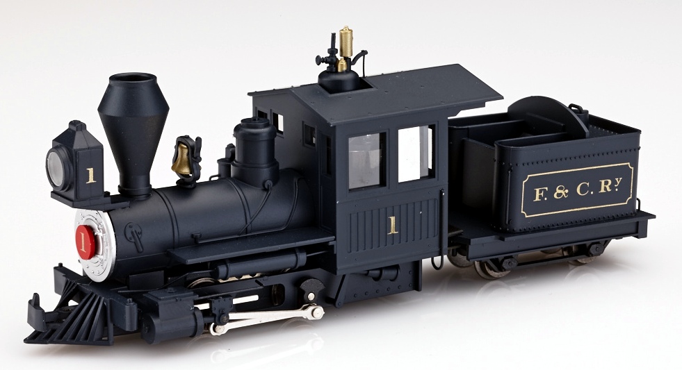 Ånglok F&C 0-4-0 svart m märkn