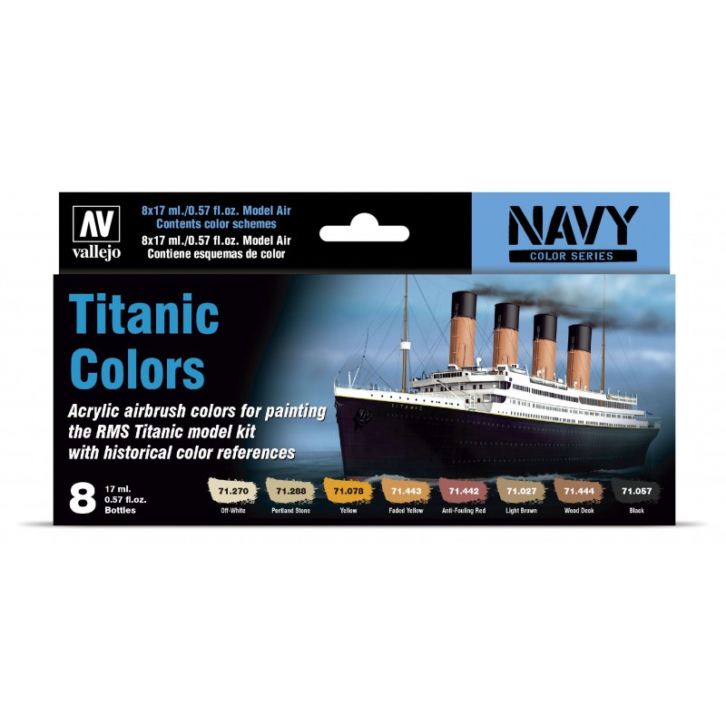 Titanic färgset - 8st 17ml