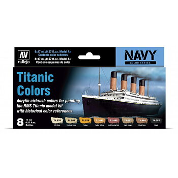 Titanic färgset - 8st 17ml