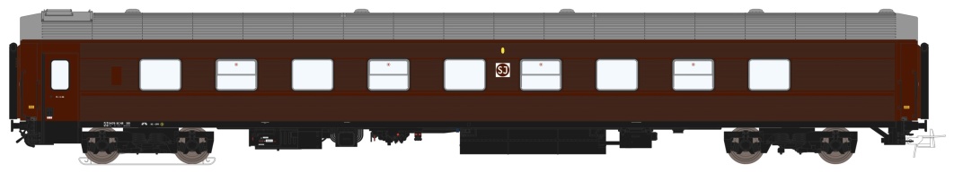 Liggvagn BC4 5476  SJ Brun