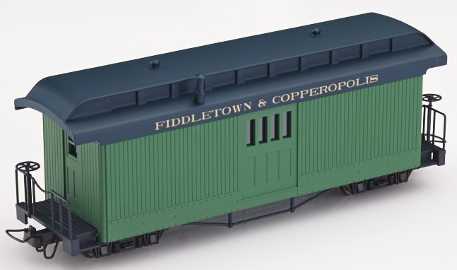 Postvagn F&C grön m märkning
