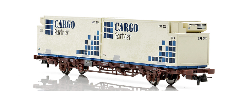 CargoNet Lgns 42 76 440 2065-5, m/ 2 x 25 Fots Cargo Partner Kjøle Cont.