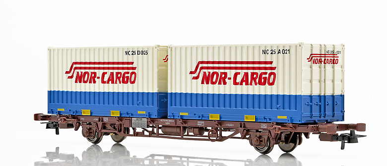 CargoNet Lgns 42 76 443 2041-8, m/2 x 23 Fots Nor-Cargo Cont.
