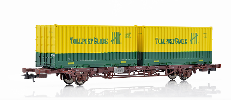 Containervagn CargoNet Lgns 2x 23" 'Toll Post Globe'