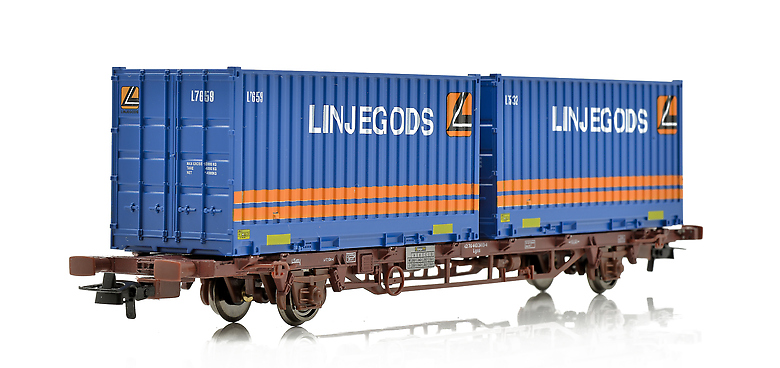 Containervagn CargoNet Lgns 2x 23" 'Linjegods'