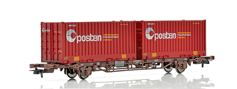 CargoNet Lgns 42 76 443 2053-8, m/2 x 23 Fots Posten Cont.