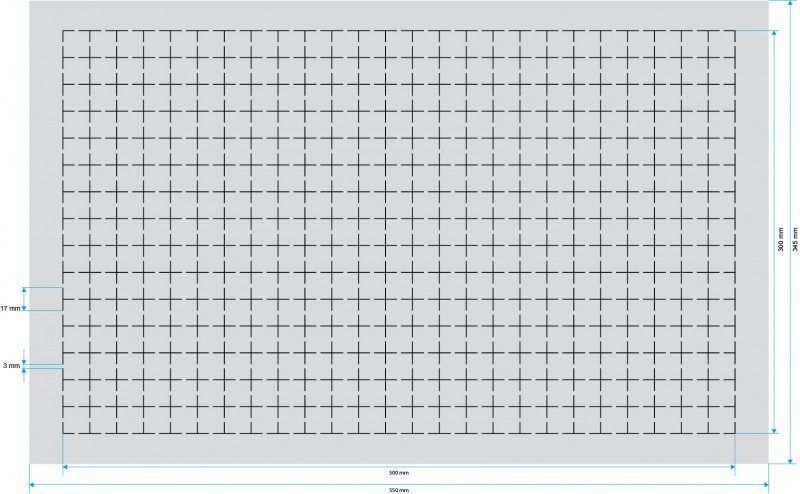 DS020R 20 mm Figure Foam Tray double-size Raster