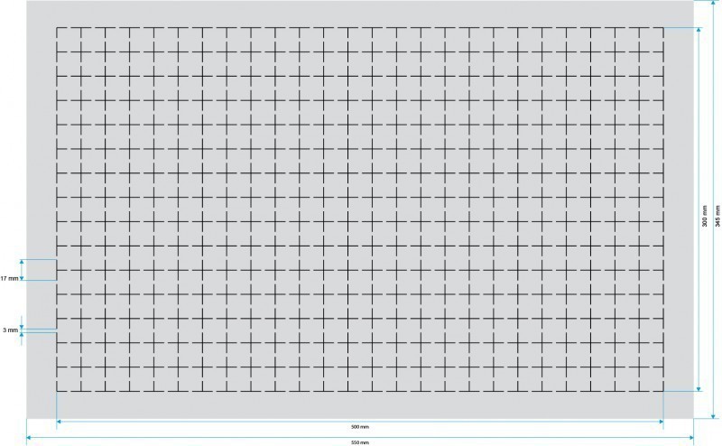 DS020RS 20 mm Figure Foam Tray double-size Raster self-adhesive