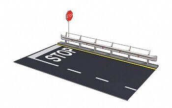 Road section w/ guard rail, 1/24
