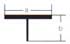 Mässing, T-profil 2.5x1.5 0.4mm