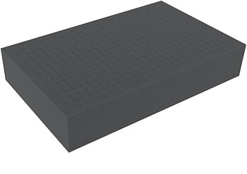 Skumgummiskiva i PE med förskurna rutor, 550 mm x 345 mm x 1