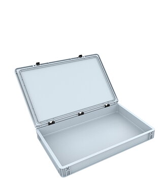 Eurocontainer 600x400x90mm, med lock, utan inrede