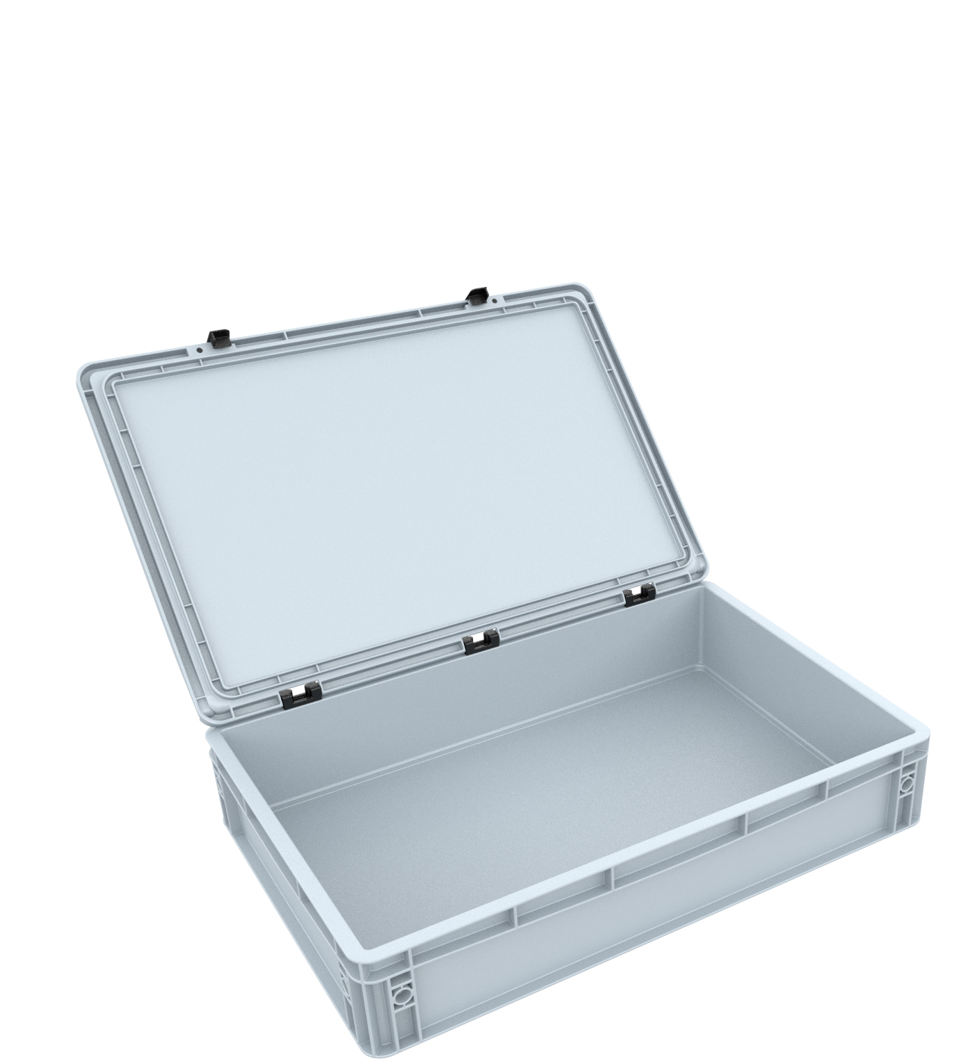 Eurocontainer 600x400x135mm, med lock, utan inrede