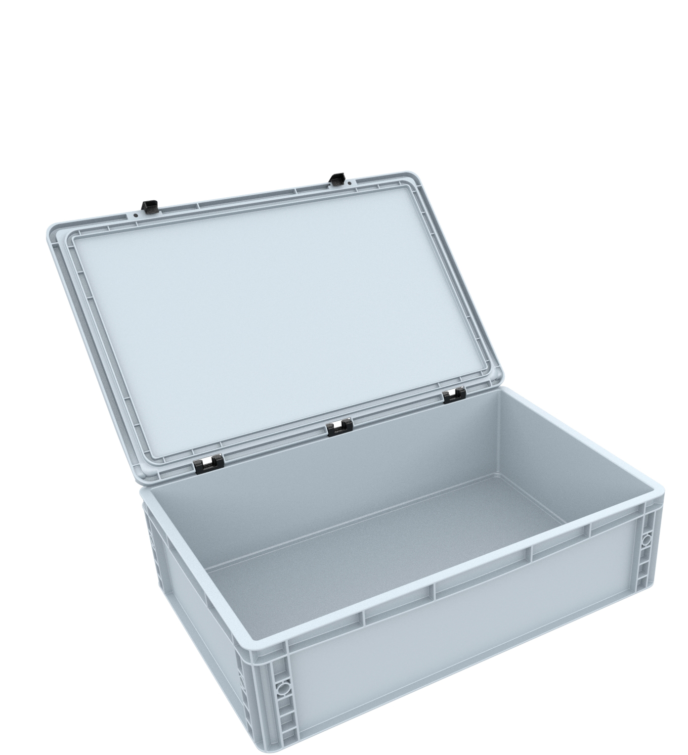 Eurocontainer 600x400x185mm, med lock, utan inrede