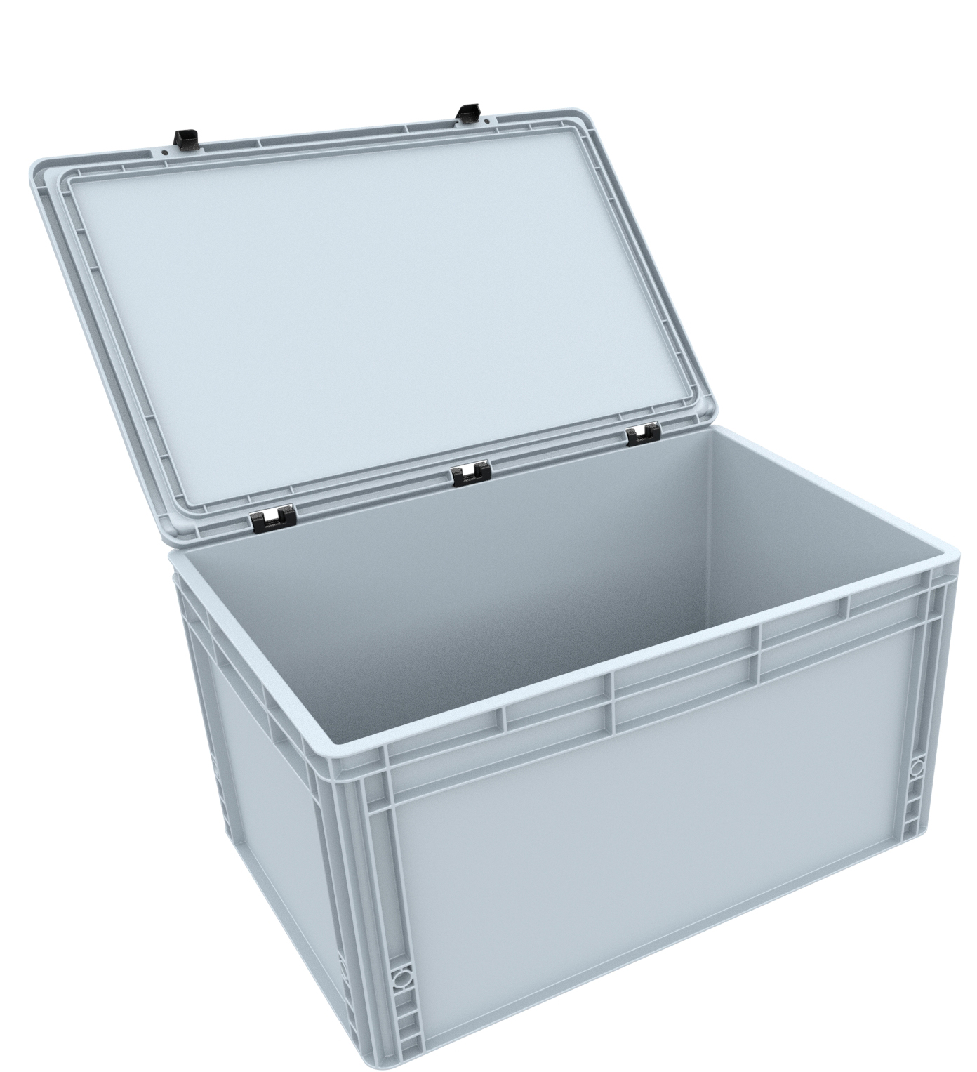 Eurocontainer 600x400x335mm, med lock, utan inrede