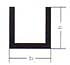 Mässing, U-profil 2x2 0.4mm