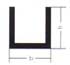 Mässing, U-profil 5x5 0.6mm