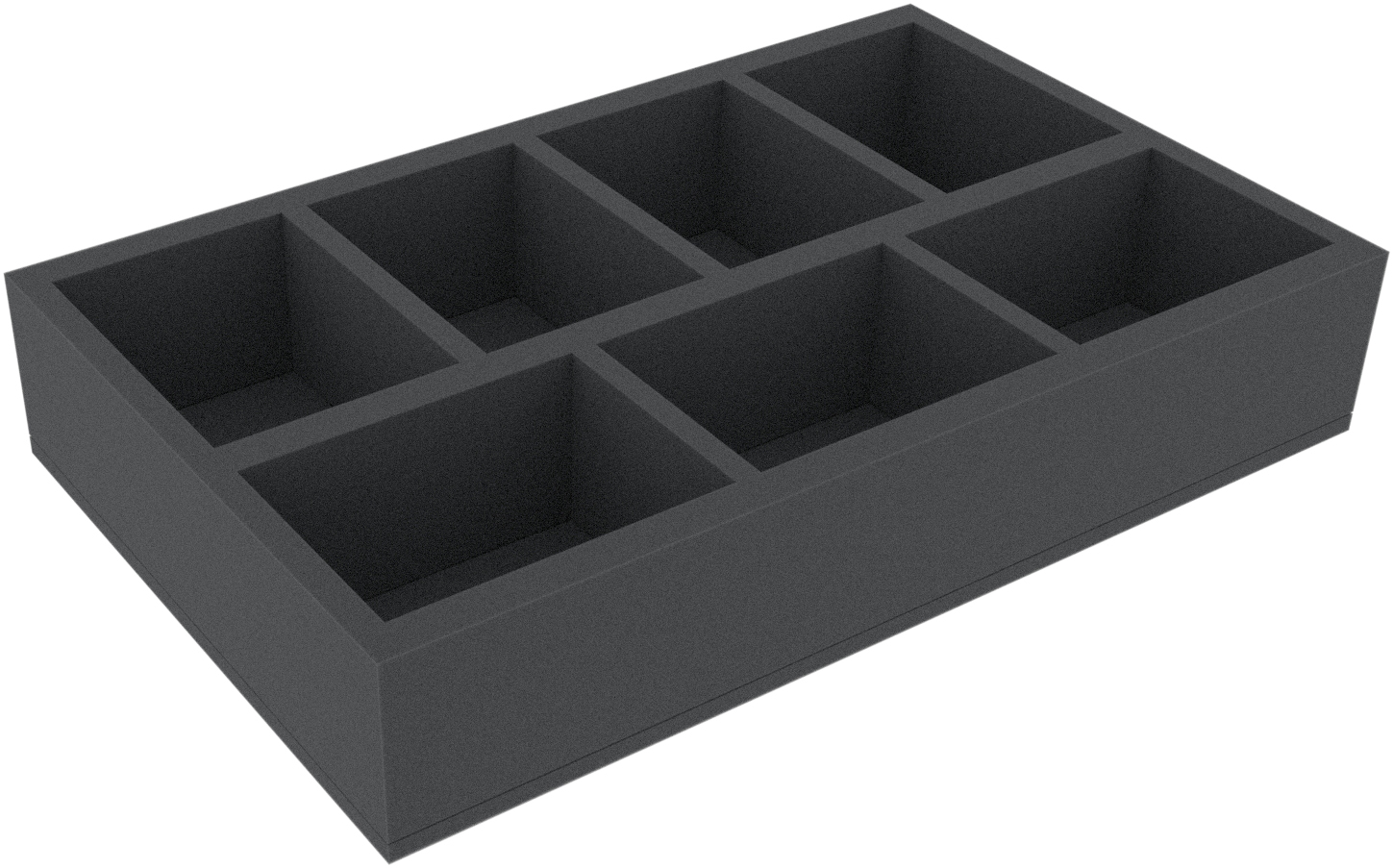 Skumgummi-inrede 550x345x100mm, 7 fack