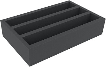 Skumgummi-inrede 550x345x115mm, 3 fack